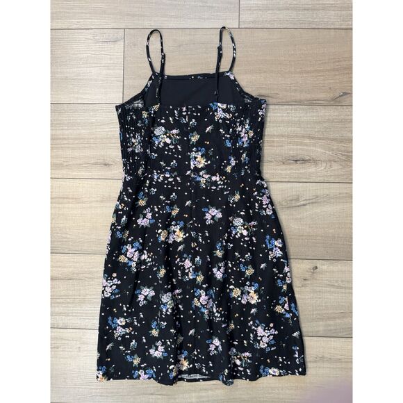 Art Class Black Floral Sleeveless Tank Dress Girls Extra Large  14 NWOT - Picture 2 of 3
